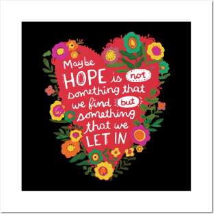 Heart Shaped Positive Hope Quotation Posters and Art